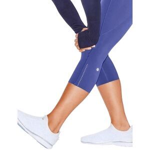 LULULEMON ATHLETICA Fast & Free Crop II 19" (Reflective) Size 4